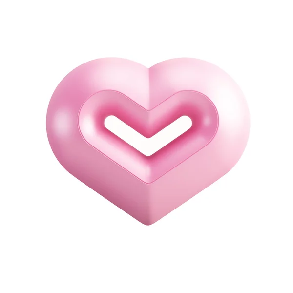 Rózsaszín Valentin szív — Stock Fotó