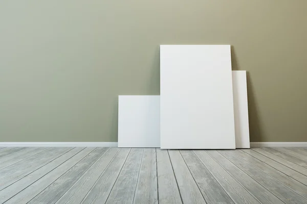 Several blank picture in the room — Stock Photo, Image