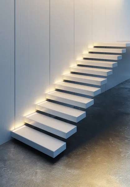 Illuminated stairs Royalty Free Stock Images