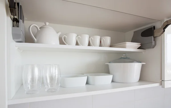 Beyaz mutfak eşyaları — Stok fotoğraf