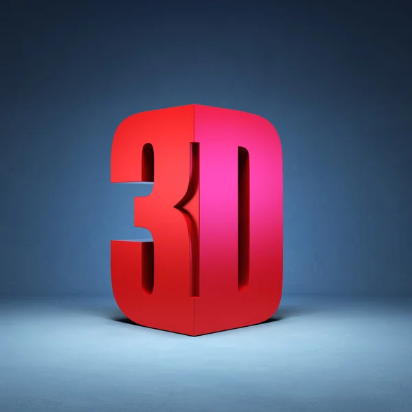 3D technology symbol — Stock Photo, Image