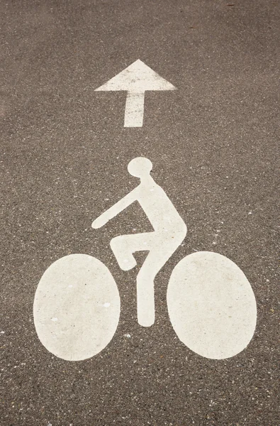 Bicycle road sign — Stock Photo, Image