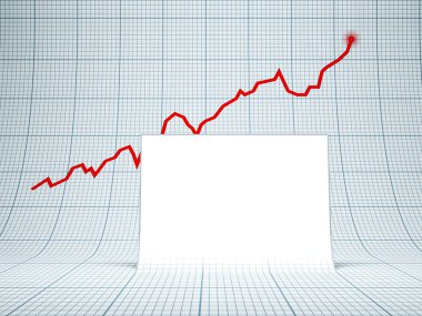 boş billboard ve yükselen grafiği