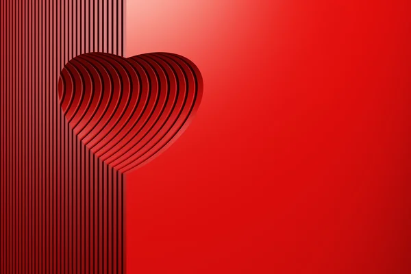 Red valentine heart — Stock Photo, Image