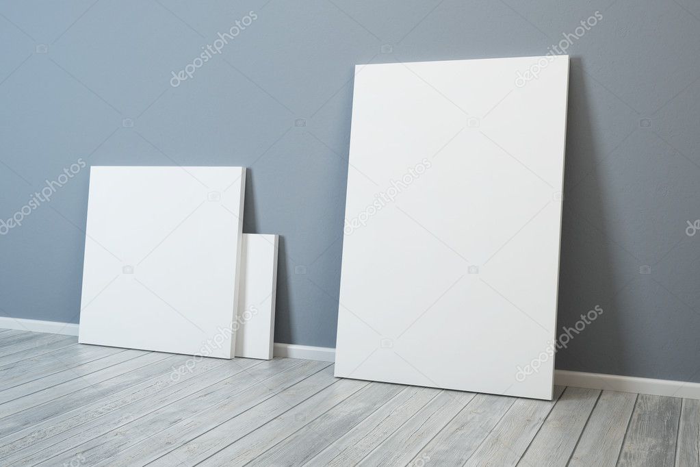 several blank picture in the room