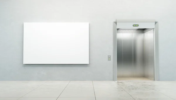 Blank picture in the elevator's hall — Stock Photo, Image