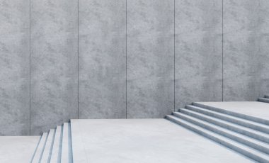 Şehirde boş merdivenler var.