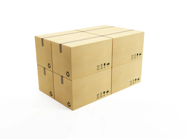 Кучка картонных коробок — стоковое фото