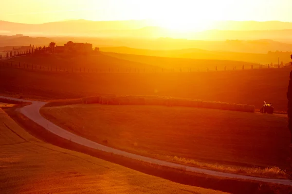 Paisagem rural na região da Toscana, Itália — Fotografia de Stock