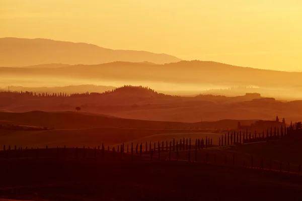 Blick auf typische toskanische Landschaft — Stockfoto