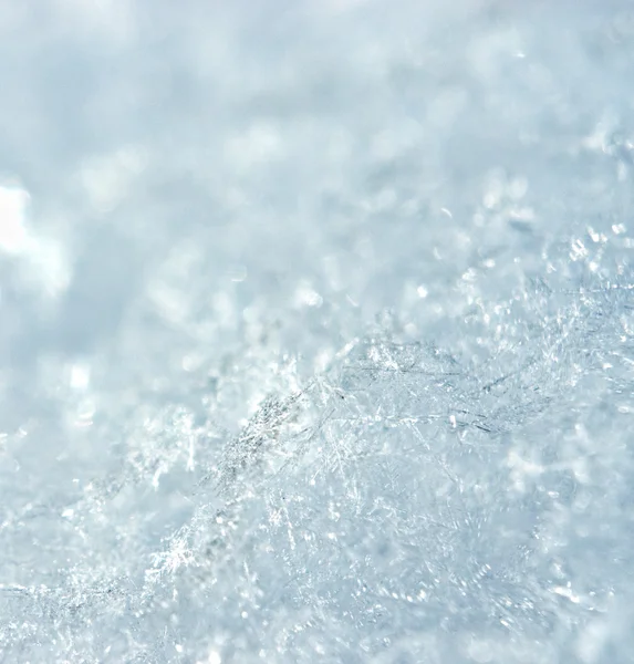 マクロ新鮮な雪の背景 — ストック写真