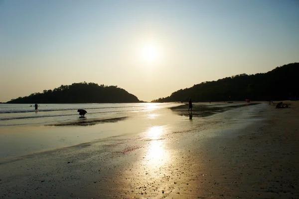 Захід сонця на пляжі Гоа, Індія — стокове фото