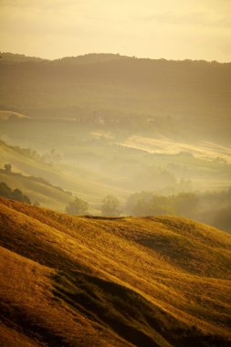 Tipik Toskana manzarası manzarası, İtalya