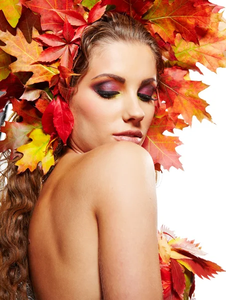 Beautiful autumn women. — Stock Photo, Image