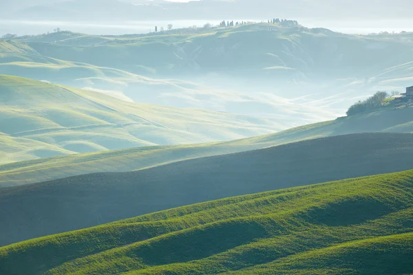 Landschaft, San Quirico d 'orcia, Toskana, Italien — Stockfoto