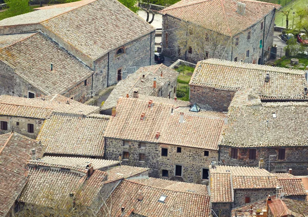 Aerial view background on italian medieval architecture roofs — Stock Photo, Image