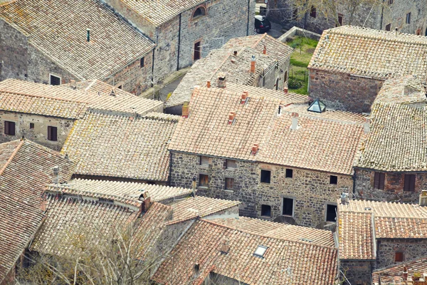 Aerial view background on italian medieval architecture roofs — Stock Photo, Image