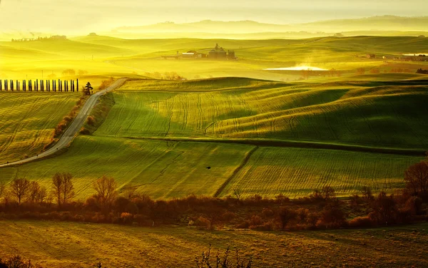 Morgon på landsbygden i Toscana — Stockfoto