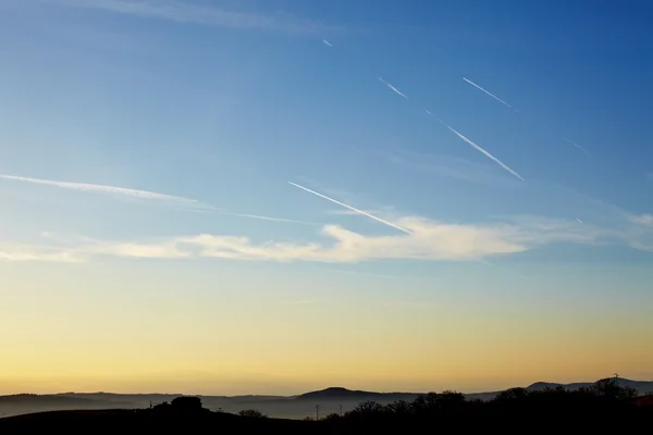 Tuscany's silhouette — Stock Photo, Image