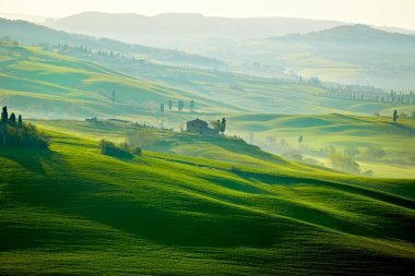 kırsal, San Quirico dOrcia, toskana, italya