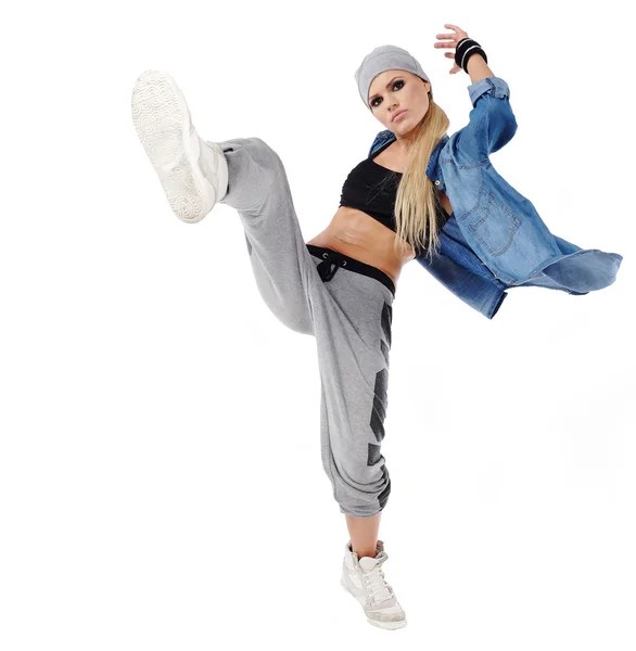 Young and beautiful dancer posing in studio — Stock Photo, Image