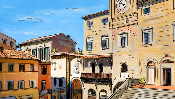 Gata i Toscana - illustration — Stockfoto