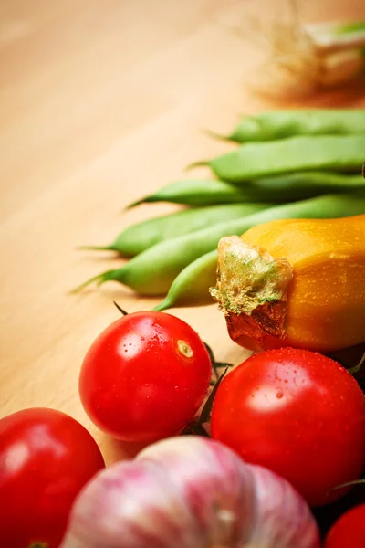 Barevné zeleniny rám — Stock fotografie