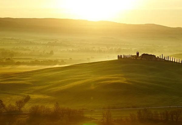 Kırsal, san quirico'orcia, Toskana, İtalya — Stok fotoğraf