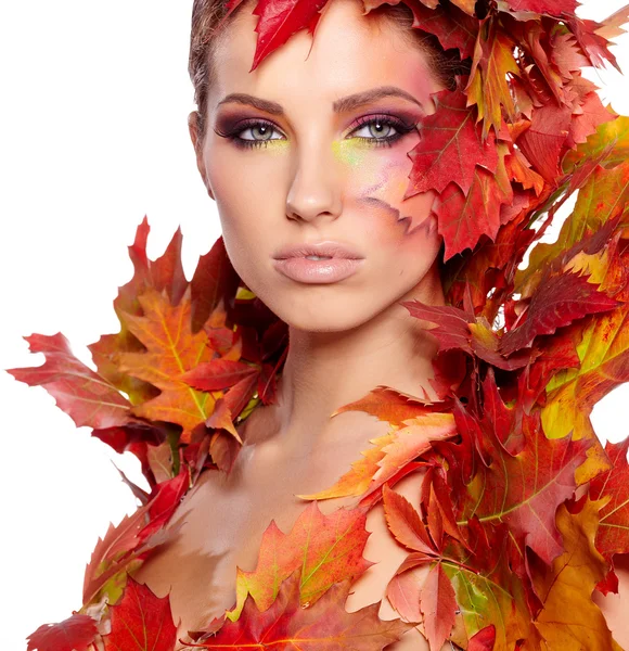 秋の女性の肖像画 — ストック写真