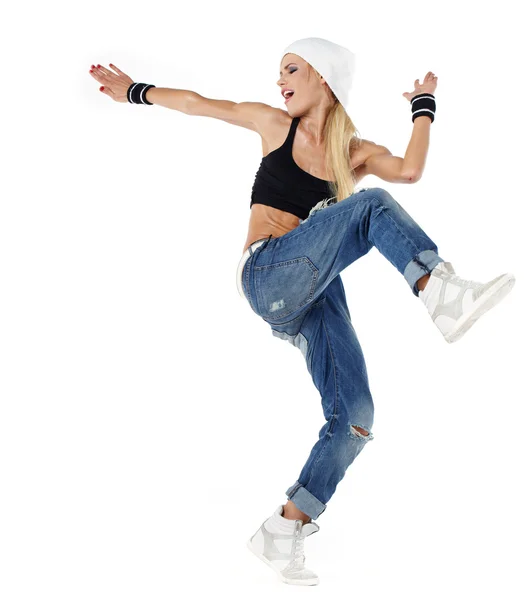 Young and beautiful dancer posing in studio — Stock Photo, Image