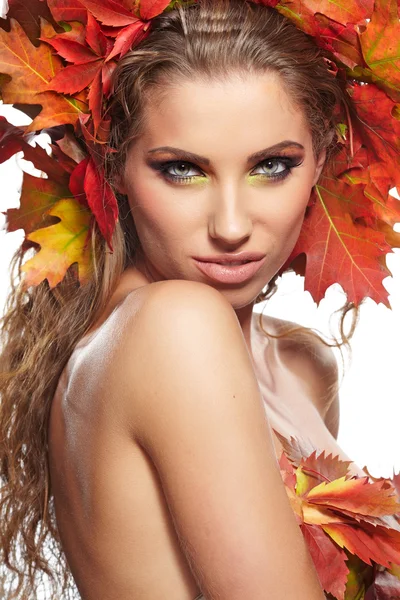 Hermoso retrato de mujer de otoño —  Fotos de Stock