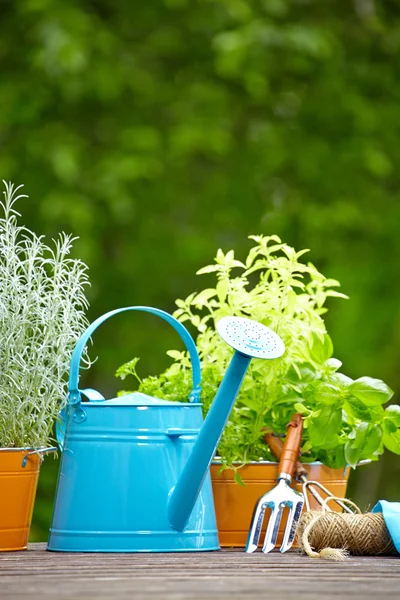 Outdoor gardening tools Royalty Free Stock Photos