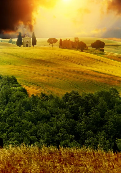 Vue du paysage typique d'automne Toscane — Photo