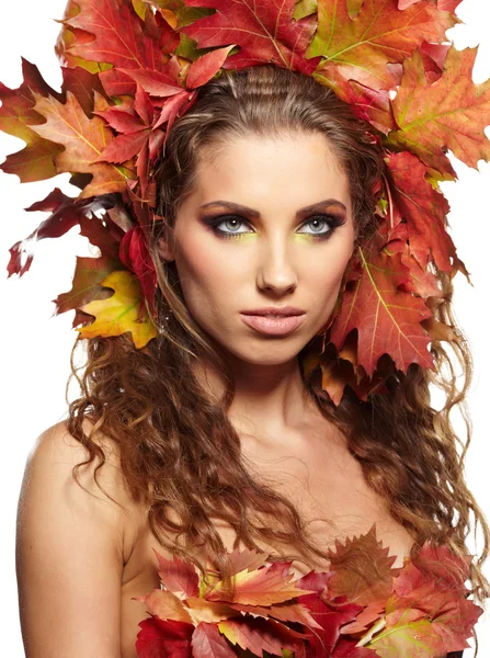 Herfst vrouw portret — Stockfoto
