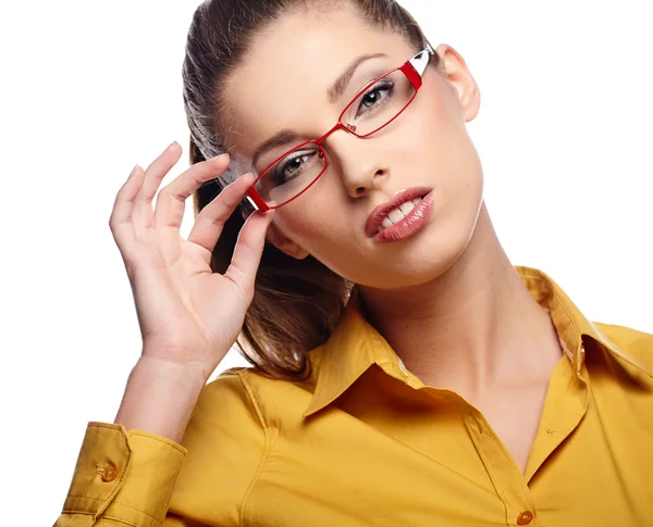 Mujer de negocios en gafas — Foto de Stock