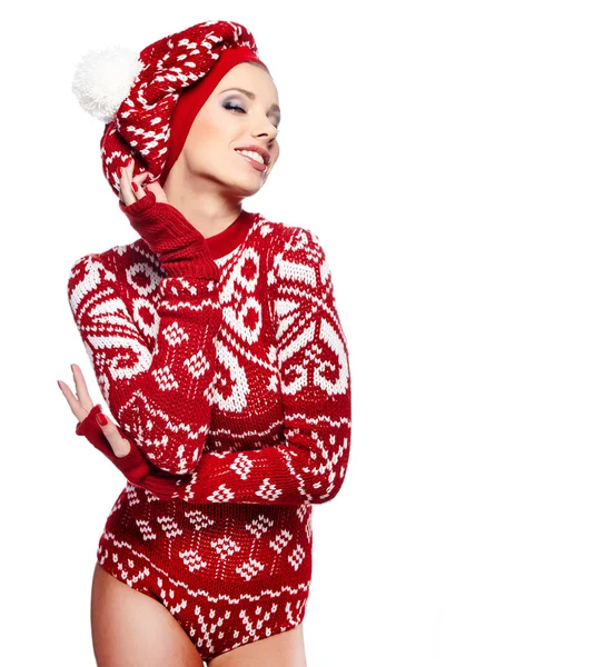 Joven mujer feliz en ropa de invierno — Foto de Stock