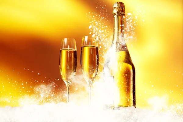 Champagne verres Nouvel An — Photo