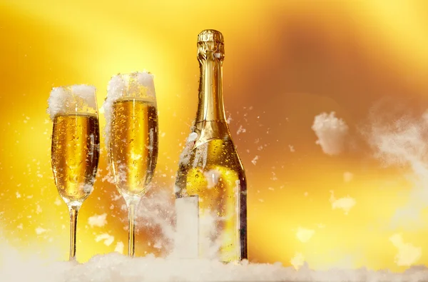 Champagne glasses New Year — Stock Photo, Image