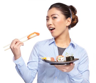 suşi yemek kadın