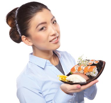 suşi yemek kadın
