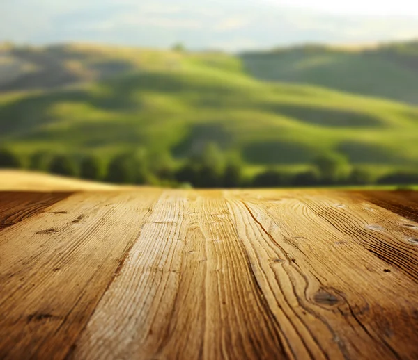 Hout achtergronden op het landschap van Toscane — Stockfoto