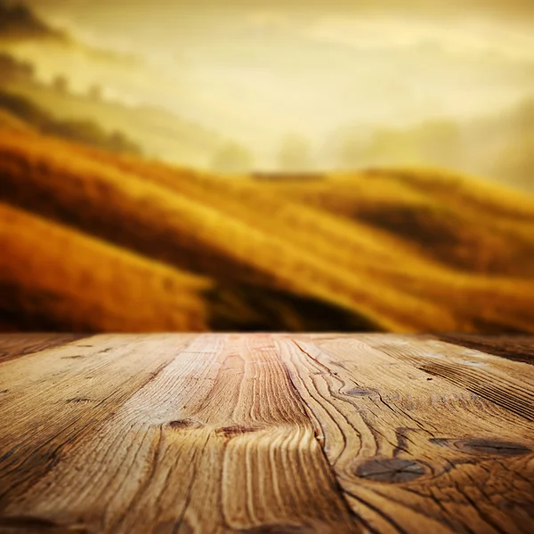 Wood textured backgrounds on the tuscany landscape — Stock Photo, Image