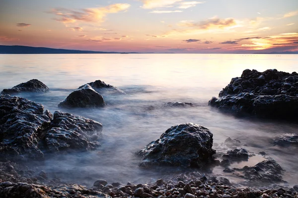 Kroatië, Adriatische Zee zonsondergang — Stockfoto