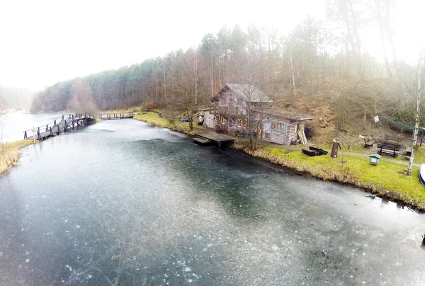 The last days of winter. Polish village — Stock Photo, Image