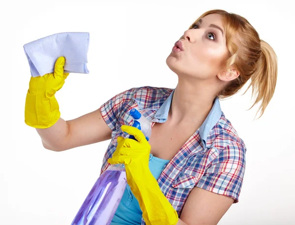 Woman cleaning — Stock Photo, Image