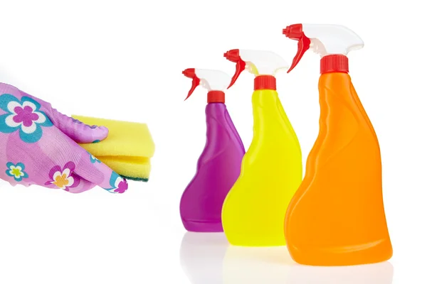 Colorful cleaning products — Stock Photo, Image