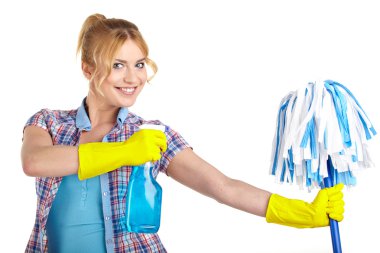 Housewife cleaner clipart