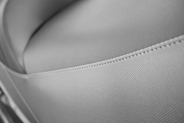 Textura de cuero de costura en blanco y negro — Foto de Stock