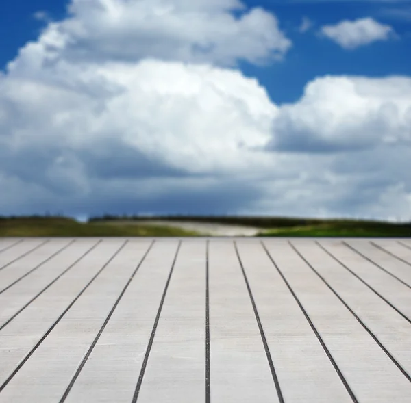 Fondos de madera en el paisaje toscano — Foto de Stock