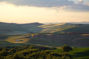 kırsal, San Quirico dOrcia, toskana, italya